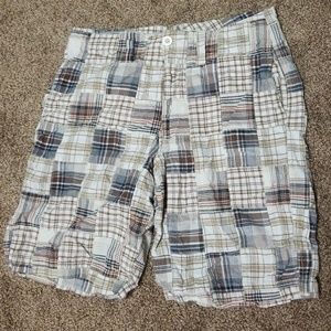 Men's XL Patchwork Plaid Shorts